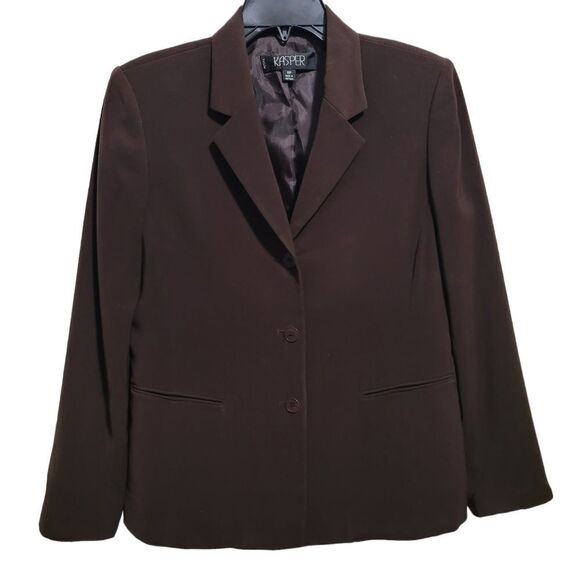 Kasper brown 3pc business suit 10P - Picture 5 of 10